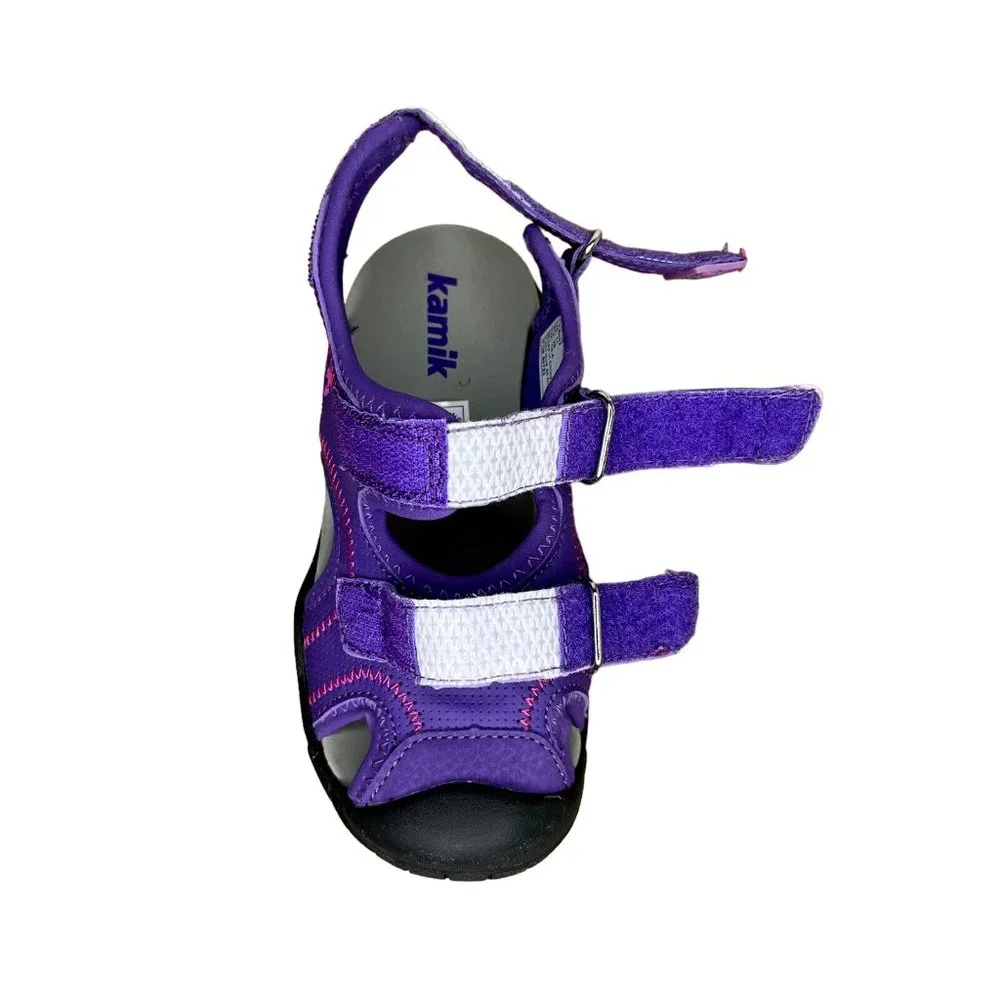 Kamik Toddler Girls Sport Sandals Size‎ 10.5 Purple Adjustable Flexible & Comfy